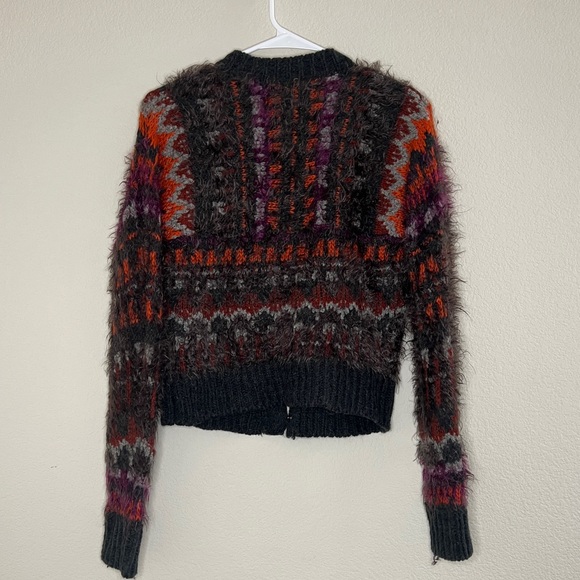 Free People fuzzy snap down sweater - Picture 2 of 4